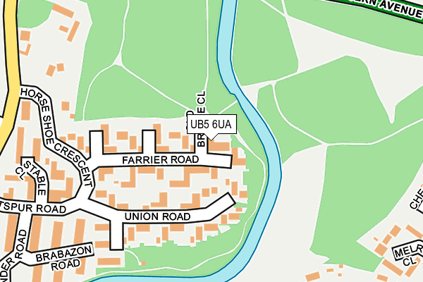 UB5 6UA map - OS OpenMap – Local (Ordnance Survey)