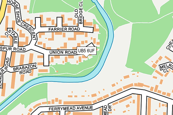 UB5 6UF map - OS OpenMap – Local (Ordnance Survey)