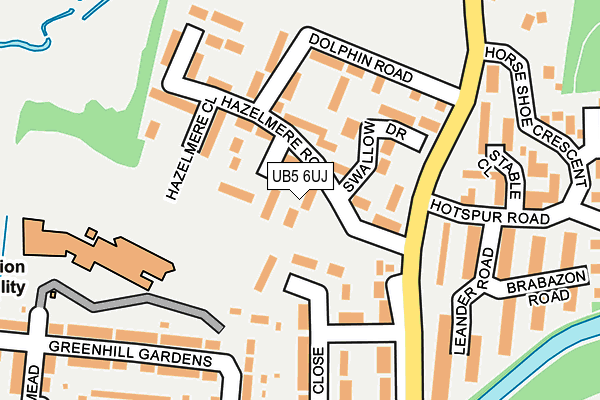 UB5 6UJ map - OS OpenMap – Local (Ordnance Survey)