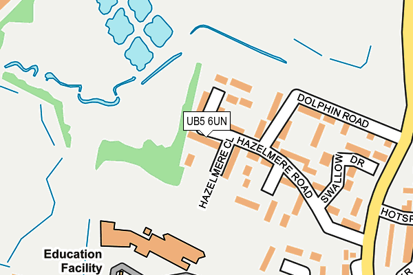UB5 6UN map - OS OpenMap – Local (Ordnance Survey)