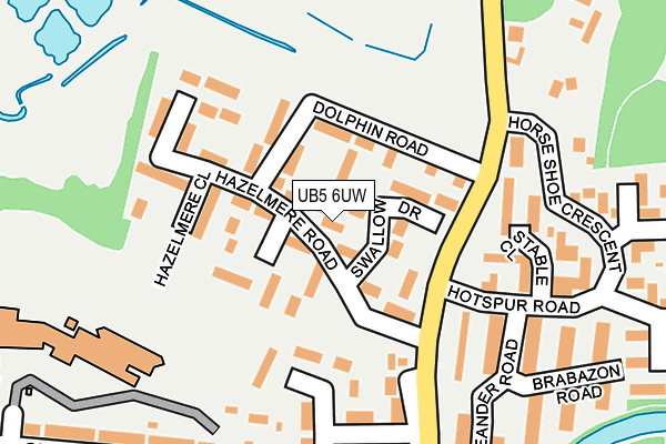 UB5 6UW map - OS OpenMap – Local (Ordnance Survey)