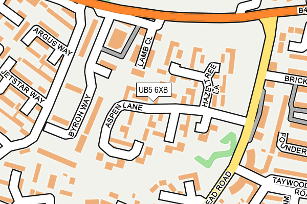 UB5 6XB map - OS OpenMap – Local (Ordnance Survey)