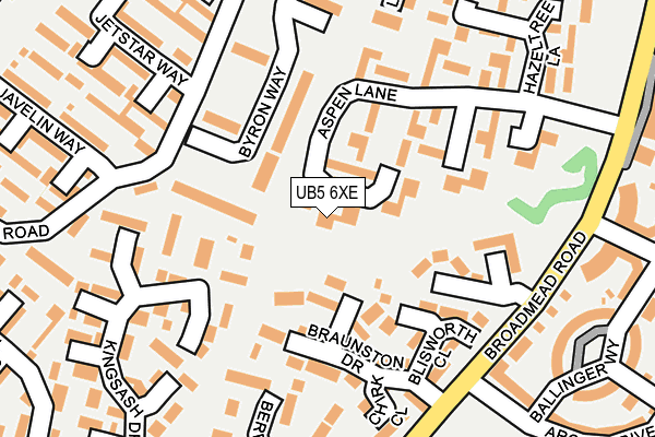 UB5 6XE map - OS OpenMap – Local (Ordnance Survey)