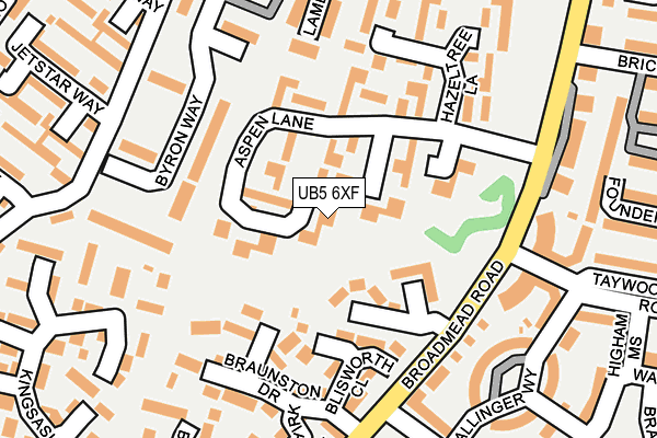 UB5 6XF map - OS OpenMap – Local (Ordnance Survey)