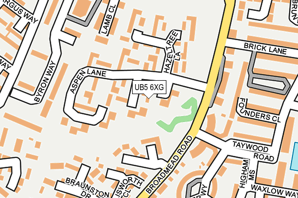 UB5 6XG map - OS OpenMap – Local (Ordnance Survey)