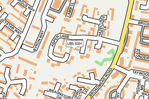 UB5 6XH map - OS OpenMap – Local (Ordnance Survey)