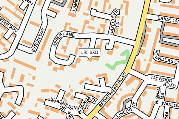 UB5 6XQ map - OS OpenMap – Local (Ordnance Survey)