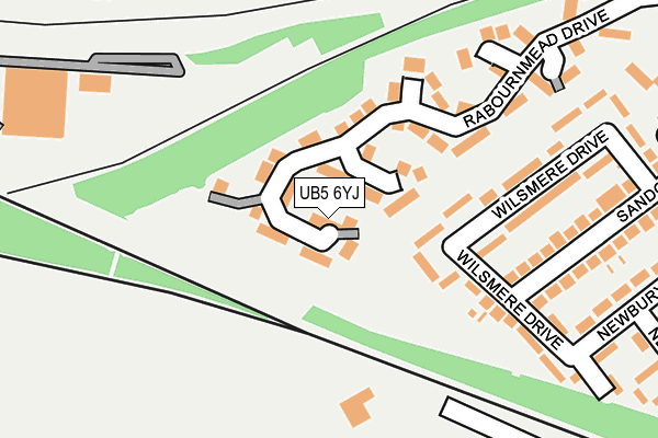 UB5 6YJ map - OS OpenMap – Local (Ordnance Survey)