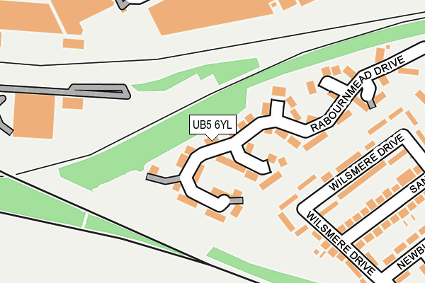 UB5 6YL map - OS OpenMap – Local (Ordnance Survey)