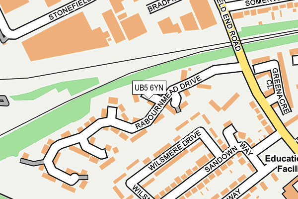 UB5 6YN map - OS OpenMap – Local (Ordnance Survey)