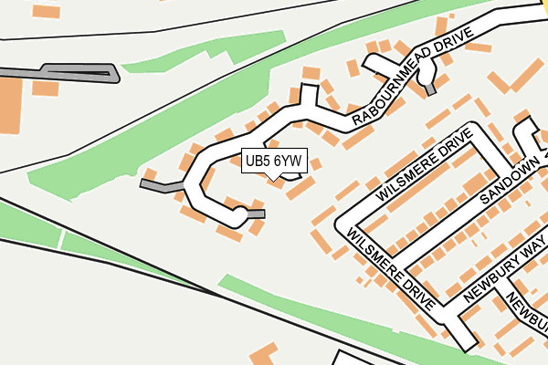 UB5 6YW map - OS OpenMap – Local (Ordnance Survey)