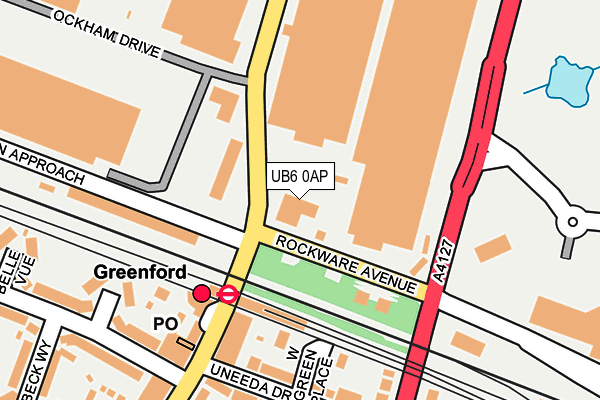 UB6 0AP map - OS OpenMap – Local (Ordnance Survey)