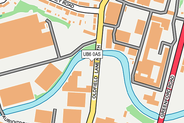 UB6 0AS map - OS OpenMap – Local (Ordnance Survey)