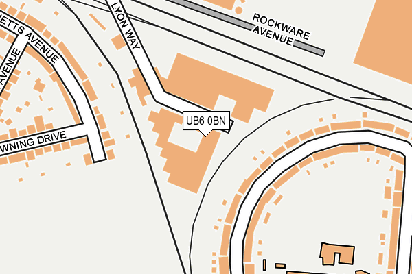 UB6 0BN map - OS OpenMap – Local (Ordnance Survey)