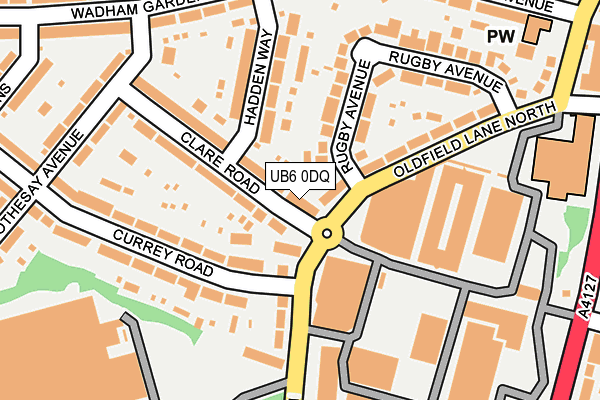 UB6 0DQ map - OS OpenMap – Local (Ordnance Survey)