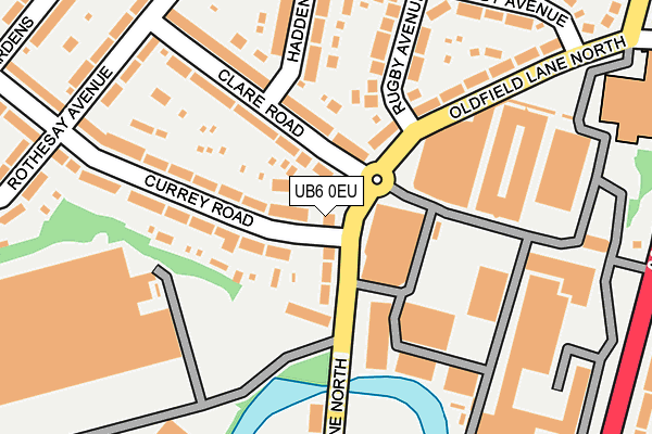 UB6 0EU map - OS OpenMap – Local (Ordnance Survey)