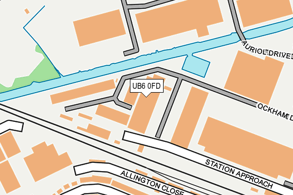 UB6 0FD map - OS OpenMap – Local (Ordnance Survey)