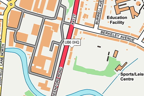 UB6 0HQ map - OS OpenMap – Local (Ordnance Survey)