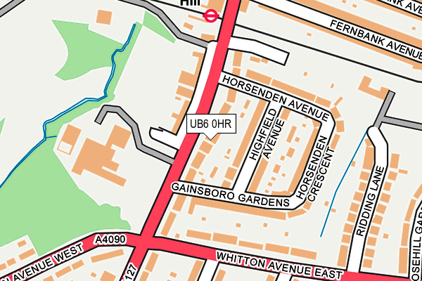 UB6 0HR map - OS OpenMap – Local (Ordnance Survey)