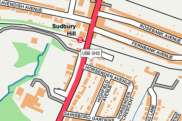 UB6 0HS map - OS OpenMap – Local (Ordnance Survey)