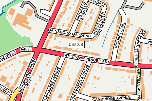 UB6 0JS map - OS OpenMap – Local (Ordnance Survey)
