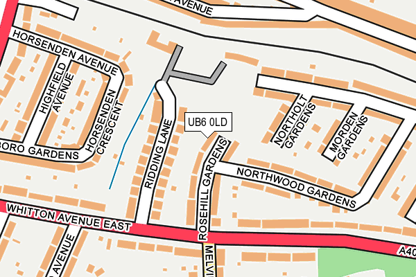 UB6 0LD map - OS OpenMap – Local (Ordnance Survey)
