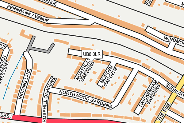 UB6 0LR map - OS OpenMap – Local (Ordnance Survey)