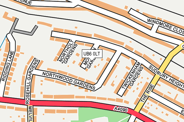 UB6 0LT map - OS OpenMap – Local (Ordnance Survey)