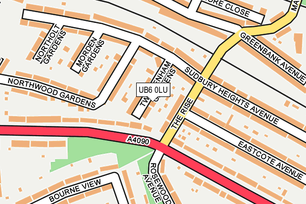 UB6 0LU map - OS OpenMap – Local (Ordnance Survey)