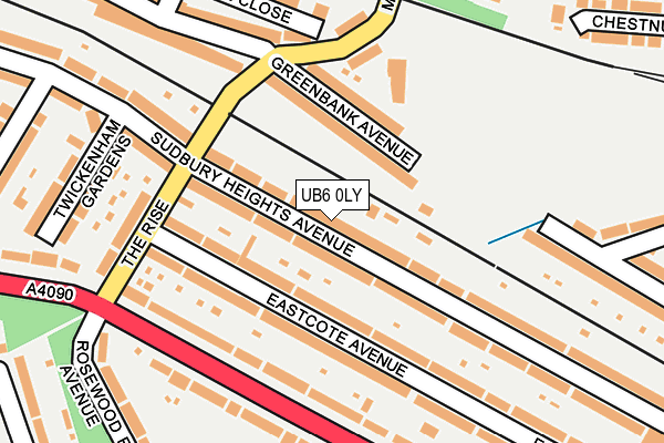 UB6 0LY map - OS OpenMap – Local (Ordnance Survey)