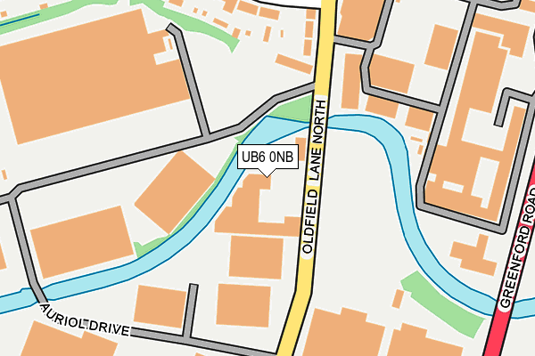 UB6 0NB map - OS OpenMap – Local (Ordnance Survey)