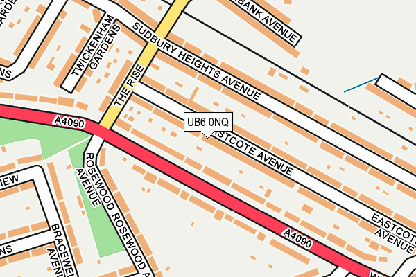 UB6 0NQ map - OS OpenMap – Local (Ordnance Survey)