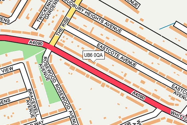 UB6 0QA map - OS OpenMap – Local (Ordnance Survey)