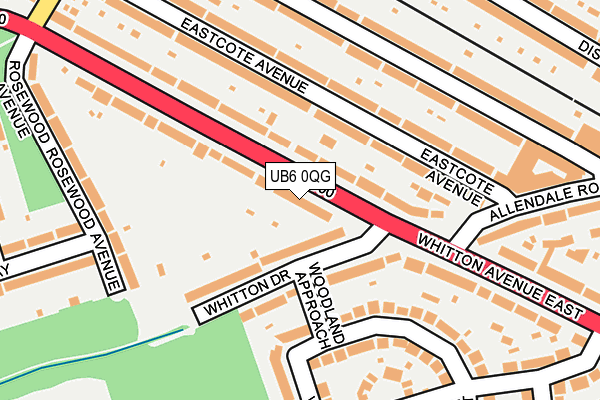 UB6 0QG map - OS OpenMap – Local (Ordnance Survey)