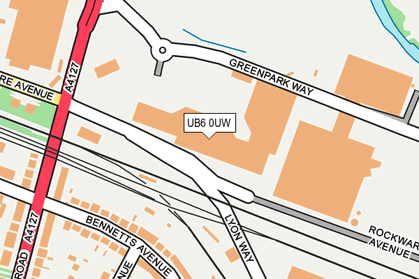 UB6 0UW map - OS OpenMap – Local (Ordnance Survey)