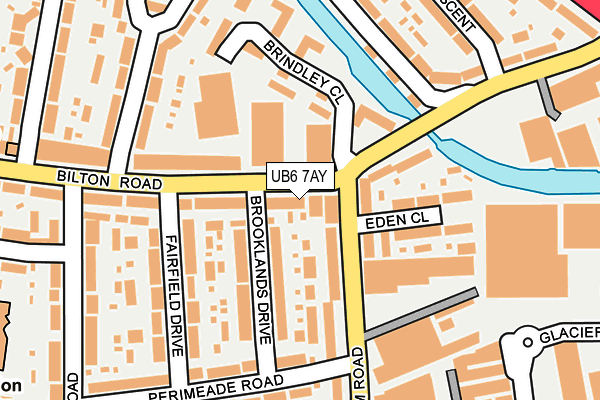 UB6 7AY map - OS OpenMap – Local (Ordnance Survey)