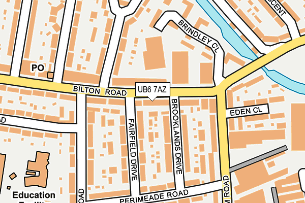 UB6 7AZ map - OS OpenMap – Local (Ordnance Survey)