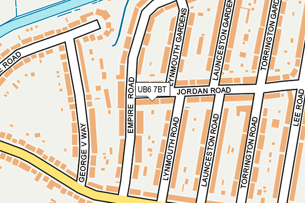 UB6 7BT map - OS OpenMap – Local (Ordnance Survey)