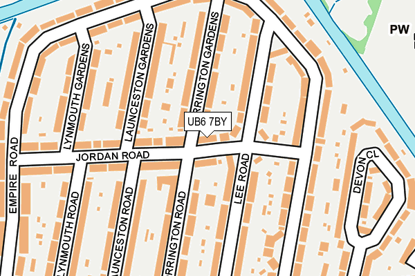 UB6 7BY map - OS OpenMap – Local (Ordnance Survey)