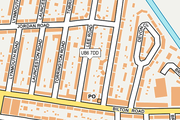 UB6 7DD map - OS OpenMap – Local (Ordnance Survey)