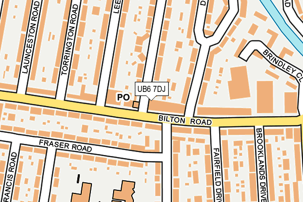 UB6 7DJ map - OS OpenMap – Local (Ordnance Survey)