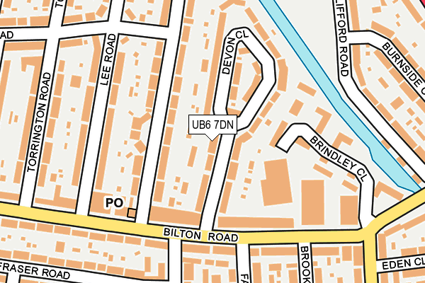 UB6 7DN map - OS OpenMap – Local (Ordnance Survey)