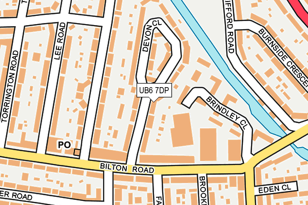 UB6 7DP map - OS OpenMap – Local (Ordnance Survey)