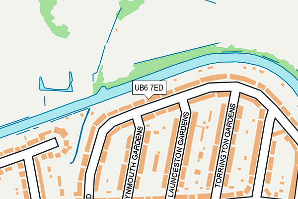 UB6 7ED map - OS OpenMap – Local (Ordnance Survey)