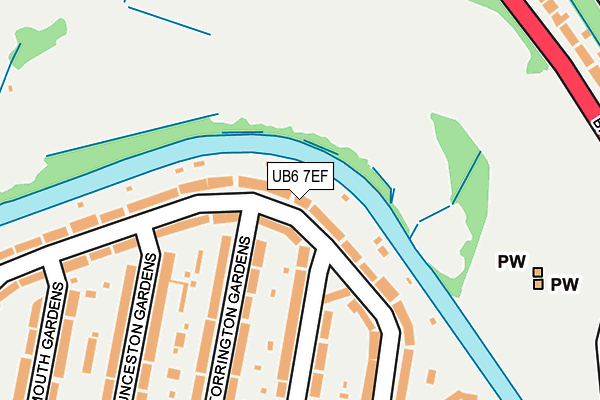 UB6 7EF map - OS OpenMap – Local (Ordnance Survey)