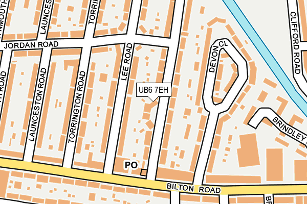 UB6 7EH map - OS OpenMap – Local (Ordnance Survey)