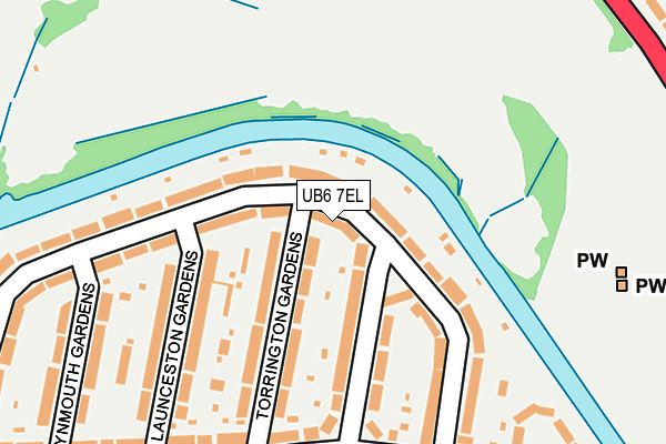 UB6 7EL map - OS OpenMap – Local (Ordnance Survey)
