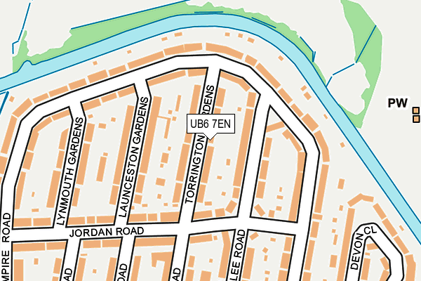 UB6 7EN map - OS OpenMap – Local (Ordnance Survey)