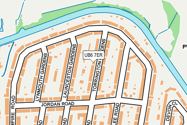 UB6 7ER map - OS OpenMap – Local (Ordnance Survey)