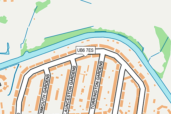 UB6 7ES map - OS OpenMap – Local (Ordnance Survey)